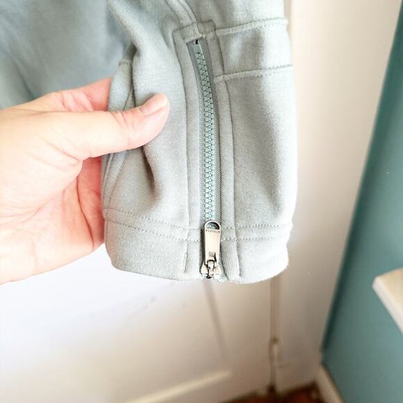 Athleta Full Asymmetrical Zip Moto Jacket Minimalist Gray Textured Details M - Picture 16 of 16